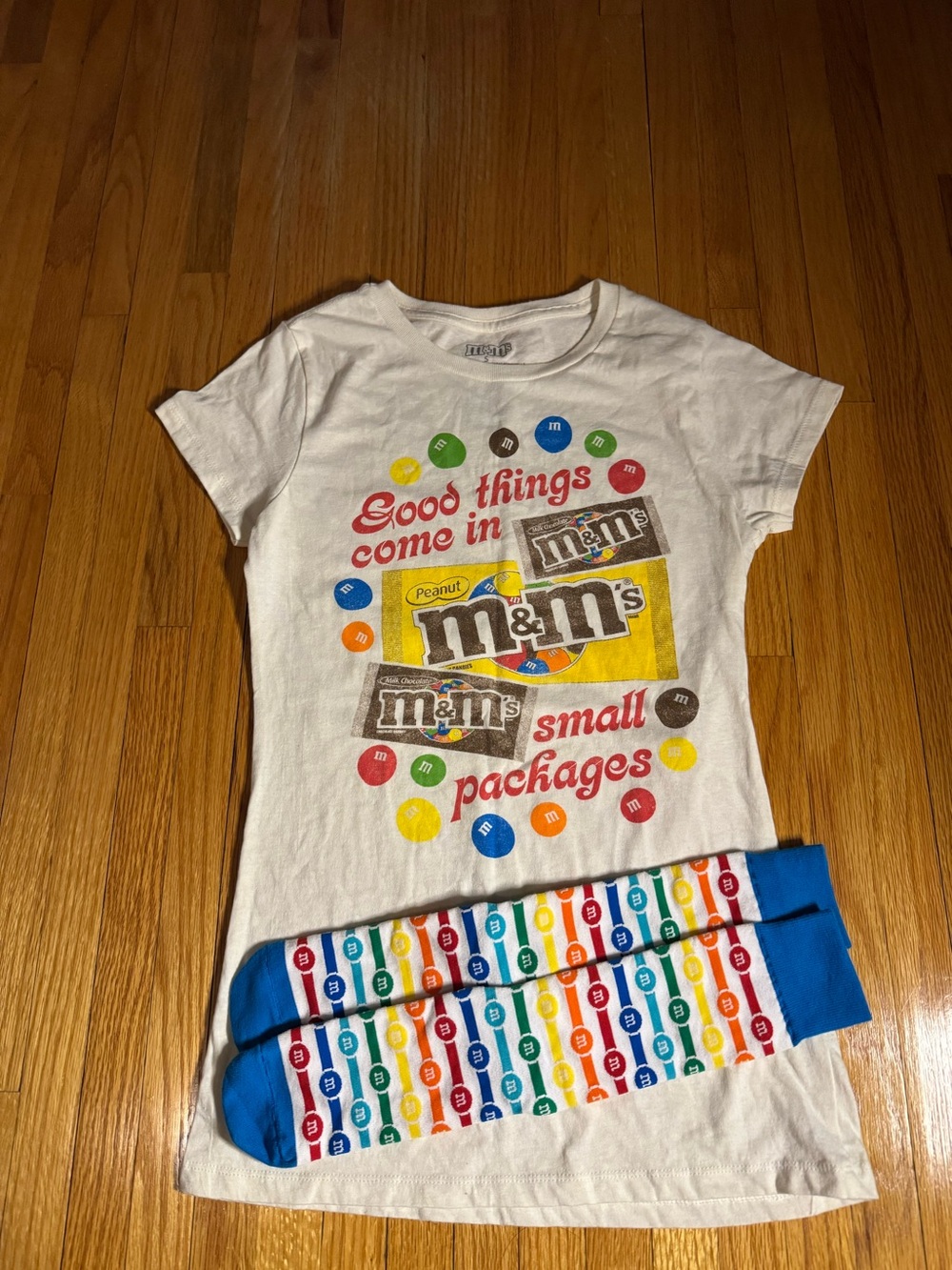 M&M’s Women’s Small T-Shirt and Socks Set Las Vegas